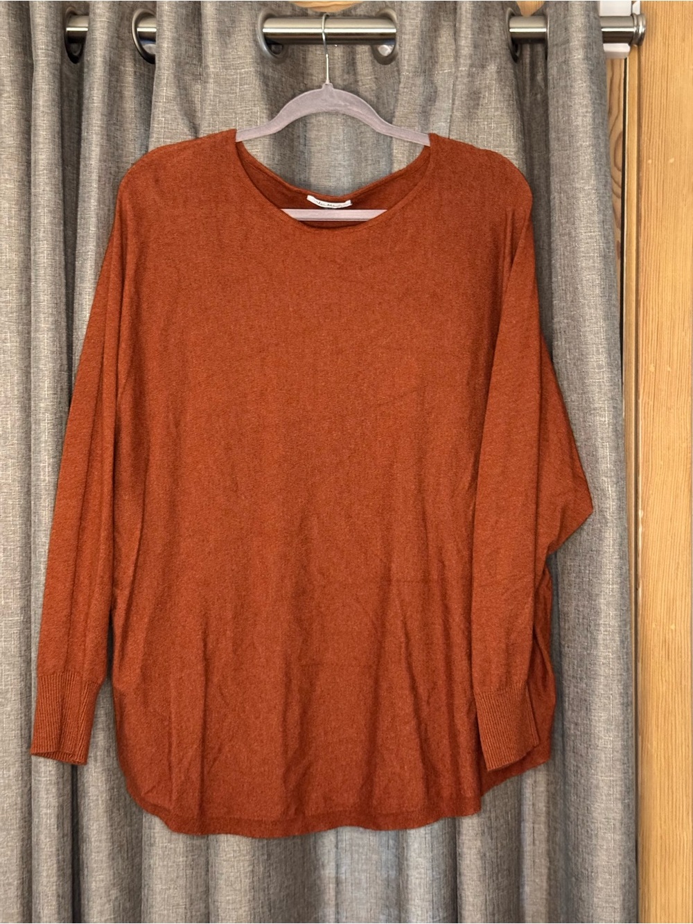 Vita Milano Burnt Orange Crew Neck Sweater